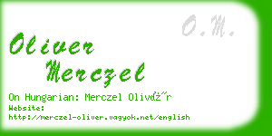 oliver merczel business card